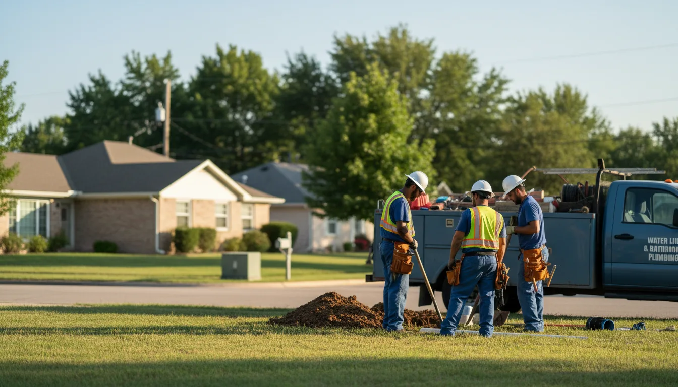 Residential water line and bathroom plumbing service in Camden, WV